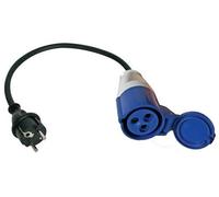 Cable Adaptador Enchufe CEE 3 Polos Hembra - Enchufe Schuko Macho (15cm)