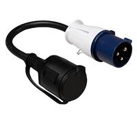 Cable adaptador enchufe CEE de 35 cm -> acoplamiento de contacto de protección