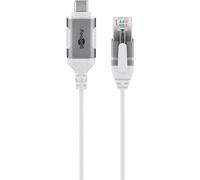 Cable Adaptador Ethernet USB-C 3.2 Gen2 a RJ-45 Goobay 74385 1 m Blanco