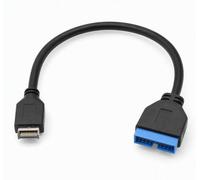 Cable Adaptador Extensión USB 3.1 Tipo E Macho a USB 3.0 Header 19/20 Pines Macho 20cm Compatible Placa Base PC | para ASUS ROG Maximus IX Formula Strix Z270I/Z270G