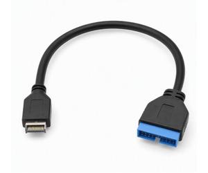 Cable Adaptador Extensión USB 3.1 Tipo E Macho a USB 3.0 Header 19/20 Pines Macho 20cm Compatible Placa Base PC | para ASUS ROG Maximus IX Formula Strix Z270I/Z270G