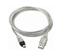 Cable adaptador Firewire IEEE 1394 de 4 pines macho a USB macho para Sony DCR-TRV75E DV en el mercado europeo.