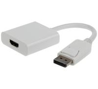 Gembird Cable adaptador A-DPM-HDMIF-002-W DisplayPort macho a HDMI hembra Blanco