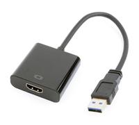 Gembird Cable adaptador USB 3.0 macho a HDMI hembra negro