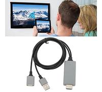 Cable Adaptador HD USB a HDMI AV Digital, Adaptador de Espejo HDTV para Teléfonos Inteligentes iOS y Android, Tabletas, TV, Monitor, Proyector (Negro)