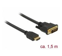 Cable adaptador HDMI a DVI DeLOCK 85653 1,5 m bidireccional