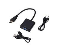 Cable adaptador HDMI a VGA con alimentación + HDMI a VGA HD