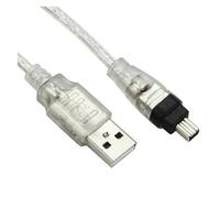Cable adaptador iLink de USB macho a Firewire IEEE 1394 de 4 pines macho, compatible con SONY DCR-TRV75E DV (FW-037)