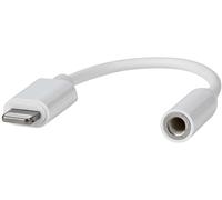 Cable adaptador Lightning macho a jack hembra de 35 mm (blanco) - NEDIS