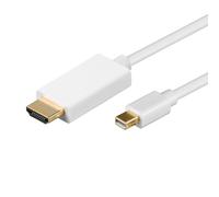 Cable adaptador Mini-DisplayPort/HDMI™ de 2 m de Goobay [MAC o PC, apto para audio, contactos chapados en oro, con mecanismo de bloqueo]
