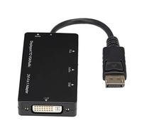 Cable Adaptador Multifunción 4 en 1 para Displayport a VGA DVI Audio Converter Compacto y Portátil 1 Unidad
