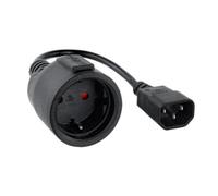 Cable adaptador Nanocable 10.22.0902 C14 macho a CEE7 hembra 16A 50cm negro