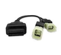 Cable adaptador OBD2 2 en 1, cable de diagnóstico OBD de 16 pines a 6 pines de 4 pines, OBD2 a OBD1 de 6 pines y 4 pines para motocicleta Honda y adaptador de 6 pines para motocicleta KTM, funciona