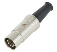 Cable adaptador profesional de 5 pines DIN macho para Midi con contactos chapados en plata y abrazadera de alivio de tensión para sintetizador de interfaz de audio y conexión de controlador, tono