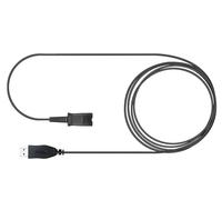 Cable adaptador QD a USB Plantronics QD compatible con Plantronics auriculares con cable de desconexión rápida a cable USB tipo A, funciona para computadora, laptop, PC, Mac, VoIP, softphone