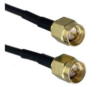 Cable Adaptador RF coaxial RG316 RG174 con Conectores Macho y Conector Hembra de mamparo, ángulo Recto, de 4 Pulgadas a 5 m(174 SMA M to SMA M,6FT (2M))