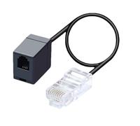 Cable adaptador RJ - Cable con carcasa de ABS, conexión de señal flexible, interfaz de red compacta, transmisión de comunicación estable | de conexión módem router telefónico