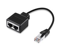 Cable adaptador RJ45 - Doble adaptador macho a hembra de 15 cm, se puede utilizar para cambiar de red entre dos ordenadores (no se utiliza como divisor de red)