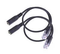 Cable adaptador RJ9 a 3,5 mm 4P4C RJ9/RJ10 macho a hembra de 3,5 mm estéreo, cable de audio para el hogar, oficina, teléfono Ciscon (2 unidades)