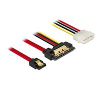 Cable Adaptador SATA Delock 85230 0,3 m SATA 7-pin + Molex a SATA 22-pin Negro