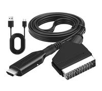 Cable Adaptador SCART a HDMI, Convertidor Euroconector a HDMI Todo en uno
