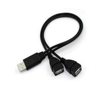 Cable adaptador USB 2.0 a dos USB hembra para carga de múltiples dispositivos y sincronización de datos
