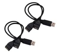 Cable adaptador USB 2.0 a dos USB hembra para carga de múltiples dispositivos y sincronización de datos