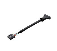 Cable adaptador USB 3.0 a 2.0 de 9 pines USB 2.0 macho/hembra a USB 3.0 de 20 pines hembra/macho, 10 cm