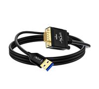 Cable adaptador USB 3.0 a VGA de 1 m, tipo A macho a VGA macho, 1080P Full HD para televisores, proyectores, monitores, compatible con Windows 11/10/8.1/8/7, MacOS