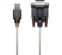 Cable Adaptador USB a RS-232 DB9 Macho 1,5 m Negro Genérico