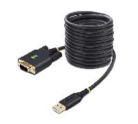 StarTech Cable adaptador USB a RS232 DB9 – FTDI, 3 m, retención COM, tornillos intercambiables