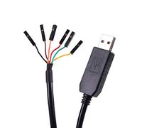 Cable adaptador USB a TTL UART serie 5 V 3,3 V cable convertidor de 6 pines de 0,1 pulgadas de paso hembra TTL-232r-RPI cable de depuración con chip FTDI para Windows 10, 8, 7, XP, Vista, Android, Mac OS