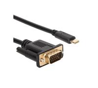 Cable adaptador USB-C a VGA - RNCYN - Longitud 1,8 m - resolución 1080p @60Hz - Conectores macho a macho - Funda de PVC