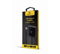 CABLE ADAPTADOR USB TIPO-C A HDMI 4K 30HZ 15 CM NEGRO