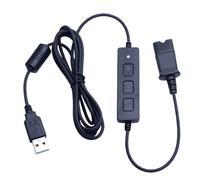 Cable adaptador USB con conector QD (desconexión rápida) a cable USB con ajuste de volumen.