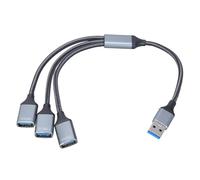 Cable adaptador USB macho con 1 USB 3.0 y 2 puertos USB 2.0 para portátiles, televisores, PowerBank, concentradores USB multipuerto