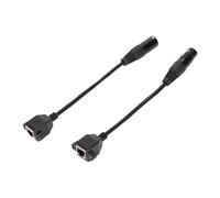 Cable adaptador XLR a RJ45 para extensión de cable DMX. Conectores chapados en oro. Cable robusto para una conexión fiable. Reducción de la