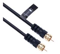 Cable aéreo coaxial con Conector Macho F-F par Satélite Freesat ONO Euskaltel Telecable R TV HDTV DVB DVD Radio/Coaxial Ariel Freeview Cable de Antena de Televisión de Banda Ancha - 1.5 m Negro