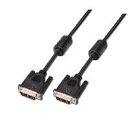 AISENS A117-0086 - Cable DVI 18+1 con ferrita (1.8 m, soporta resoluciones de 1920x1200) Color Negro