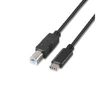 Aisens Cable USB-C 2.0 Macho a USB-B Macho 2m Negro