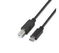 Cable USB B Macho - USB C Macho 2.0 (2 mts) - AISENS
