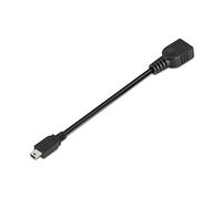 CABLE AISENS USB 2.0 OTG TIPO MINI USB-B MACHO A USB TIPO-A HEMBRA 15CM NEGRO A101-0033