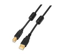 Cable USB 2.0 Impresora Aisens A101-0010/ USB Tipo-B Macho - USB Macho/ Hasta 2.5W/ 60Mbps/ 3m/ Negro
