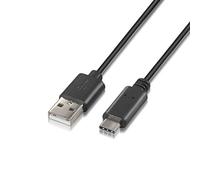 Cable USB 2.0 Tipo-C Aisens A107-0050/ USB Tipo-C Macho - USB Macho/ 480Mbps/ 50cm/ Negro