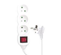 Cable Alargadera Regleta Alargador Ladron 10M con 3X Tomas Interruptor PVC