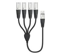 Cable alargador audio Cable para Micrófono con 1 Conector Hembra y 4