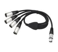 Cable alargador audio Cable para Micrófono con 1 Conector Hembra y 4