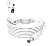 Cable alargador CC de 5 m, 5,5 x 2,1 mm, compatible con Avm Fritz!Box 7590 Ax/7530 Pro/6850 LTE, alargador de alimentación para router, CCTV, tira LED, cable alargador de impresora, color blanco, 1