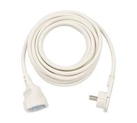 Cable alargador con enchufe plano blanco (5 metros)