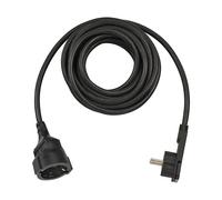 Cable alargador con enchufe plano negro (5 metros)